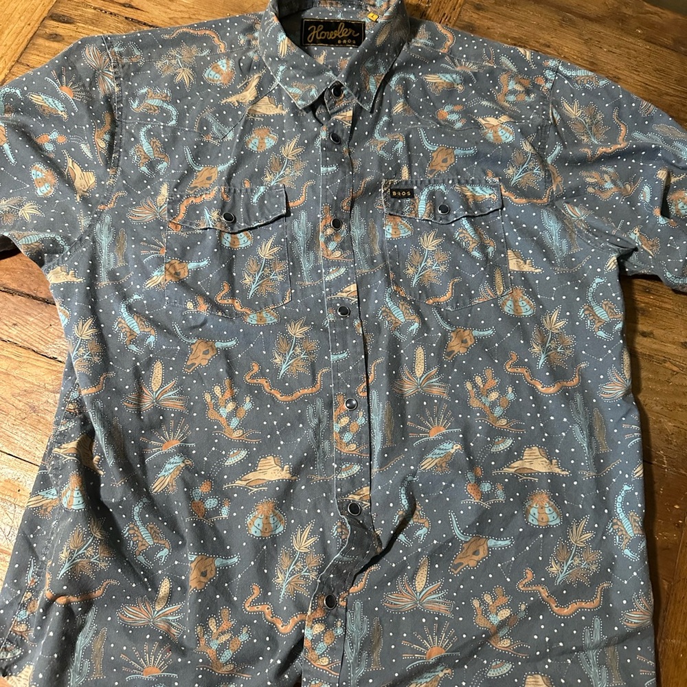 COPY - Howler brothers pearl snap shirt. Worn once or twice.